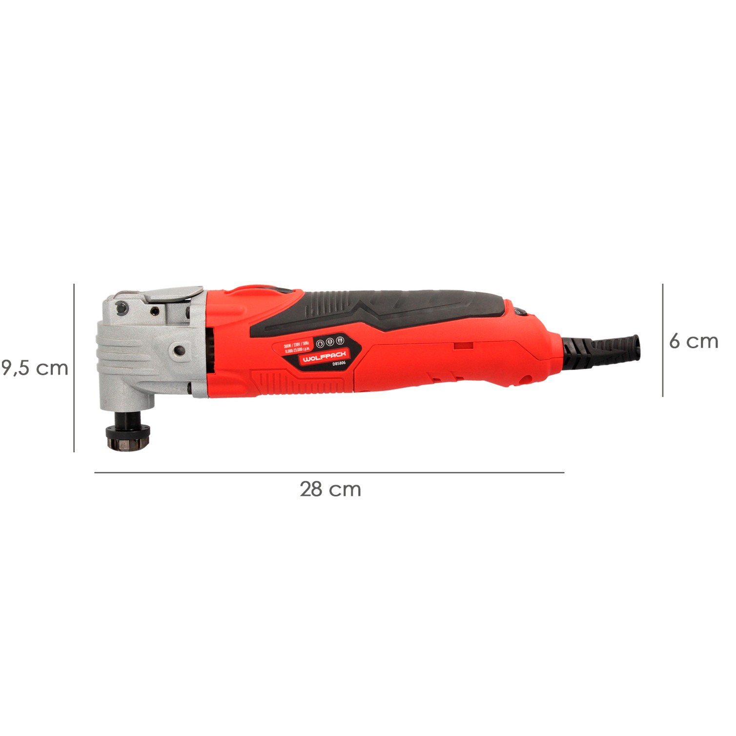 Herramienta Multifuncion Oscilante 300 Watt. Con Accesorios 23.000 R.P.M. Variador Velocidad, Cambio Rapido Hoja, Cortar, Lijar