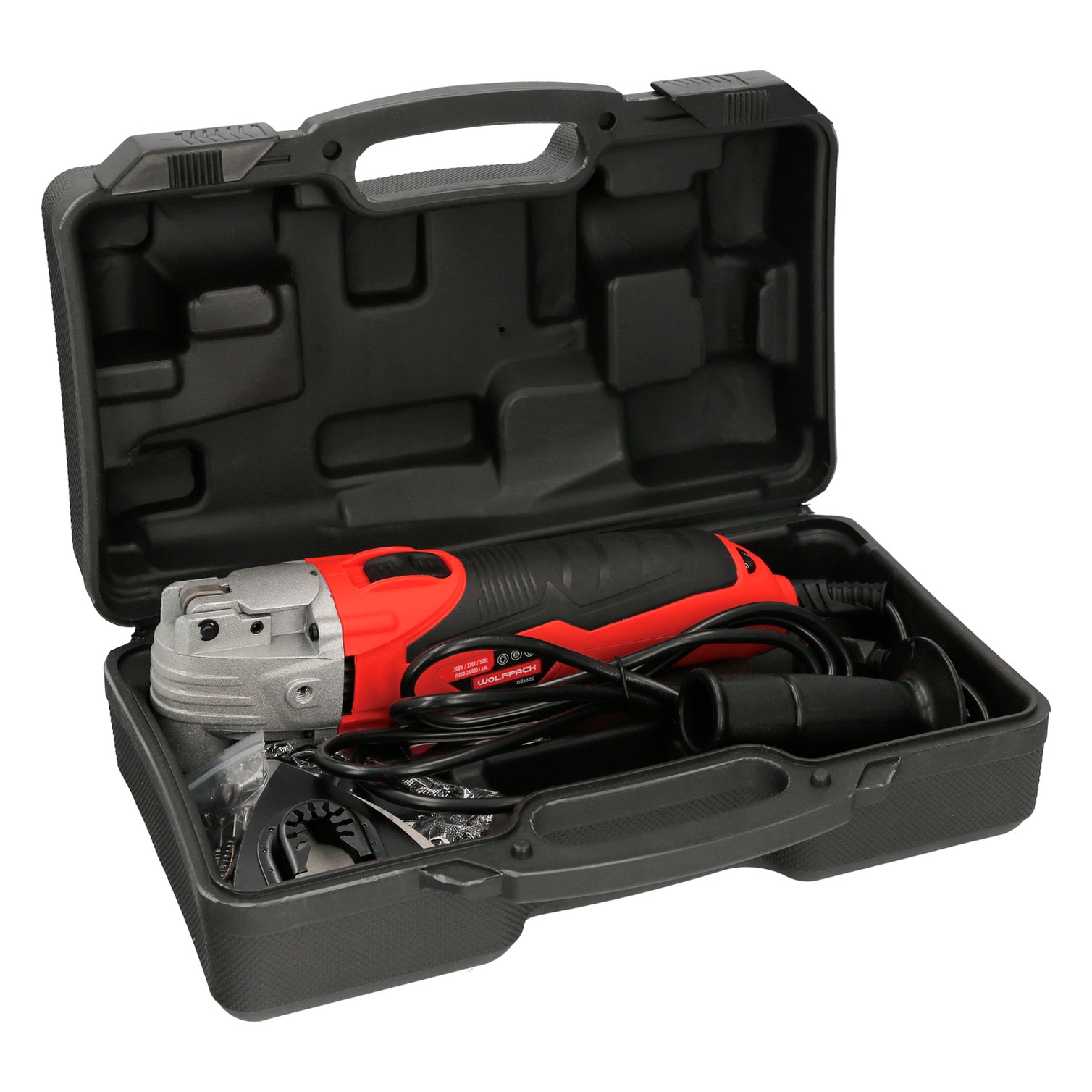 Herramienta Multifuncion Oscilante 300 Watt. Con Accesorios 23.000 R.P.M. Variador Velocidad, Cambio Rapido Hoja, Cortar, Lijar