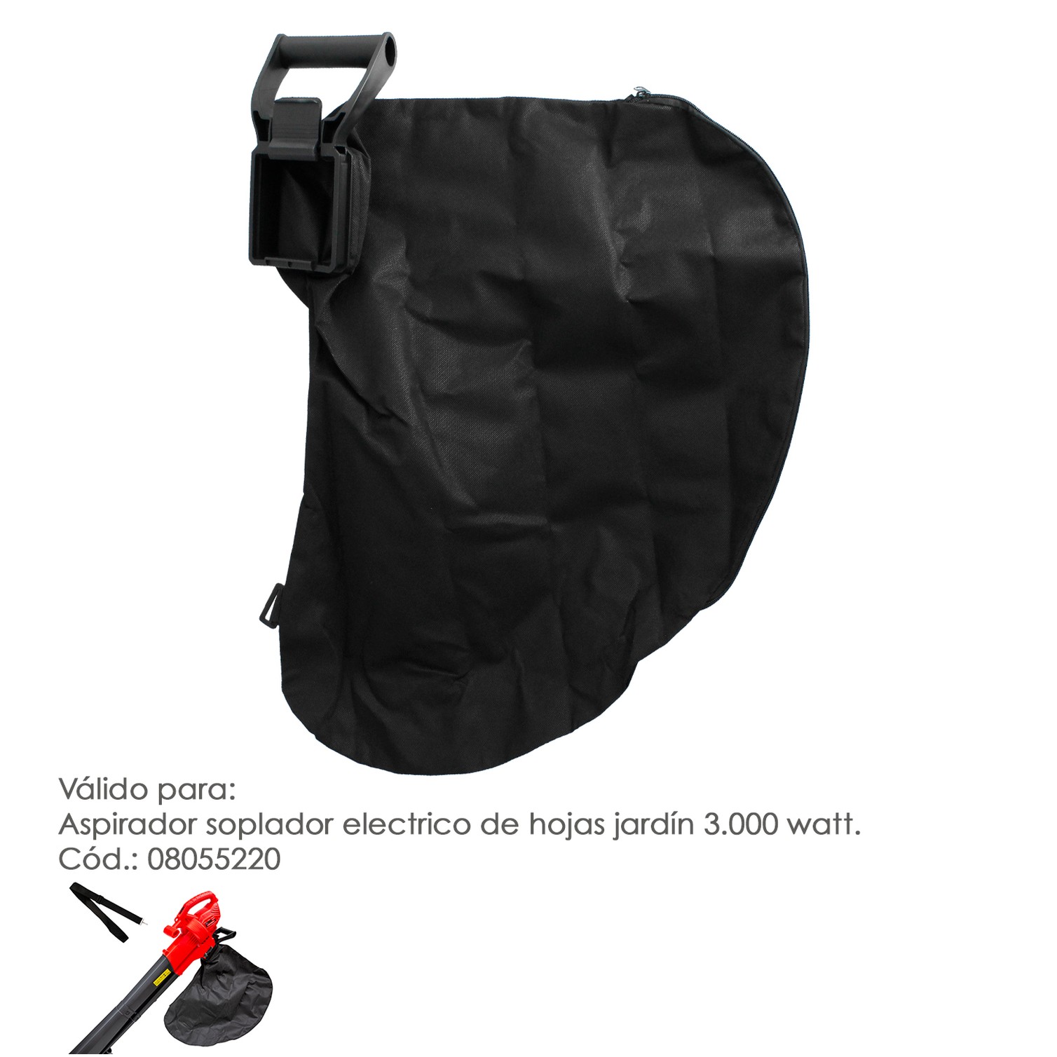 Bolsa Nylon Repuesto Aspirador Soplador Electrico de Hojas Jardín 3.000 Watt.