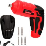 Atornillador 4 V. Con Led, Funda y 5 Destorpuntas, Bateria Recargable USB