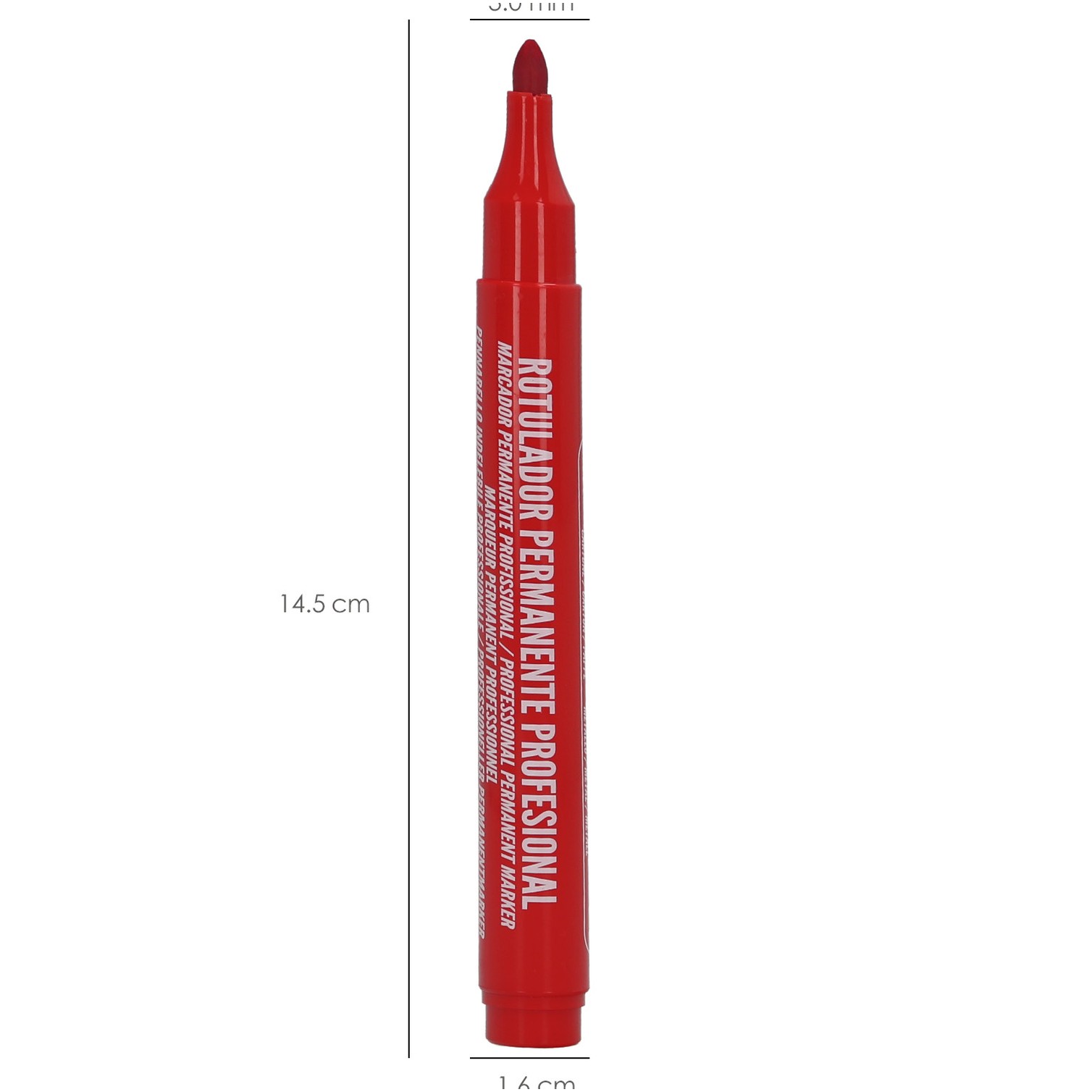 Rotulador Permanente Profesional Rojo.