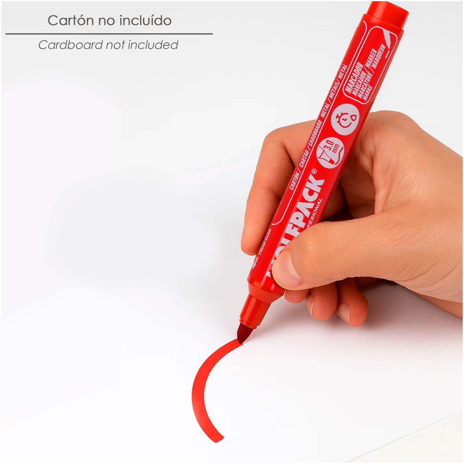 Rotulador Permanente Profesional Rojo.