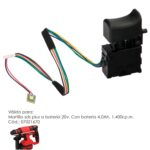 Interruptor Martillo SDS PLUS A Bateria 20 Volt. Con Bateria 4.0 Ah. . Codigo 07021670