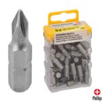 Puntas Destornillador Phillips Nº 1 (50 Piezas). Acero S2 al Cromo Vanadio. Puntas Hexagonales, Destorpuntas, [+2 variaciones de Medida Disponibles]