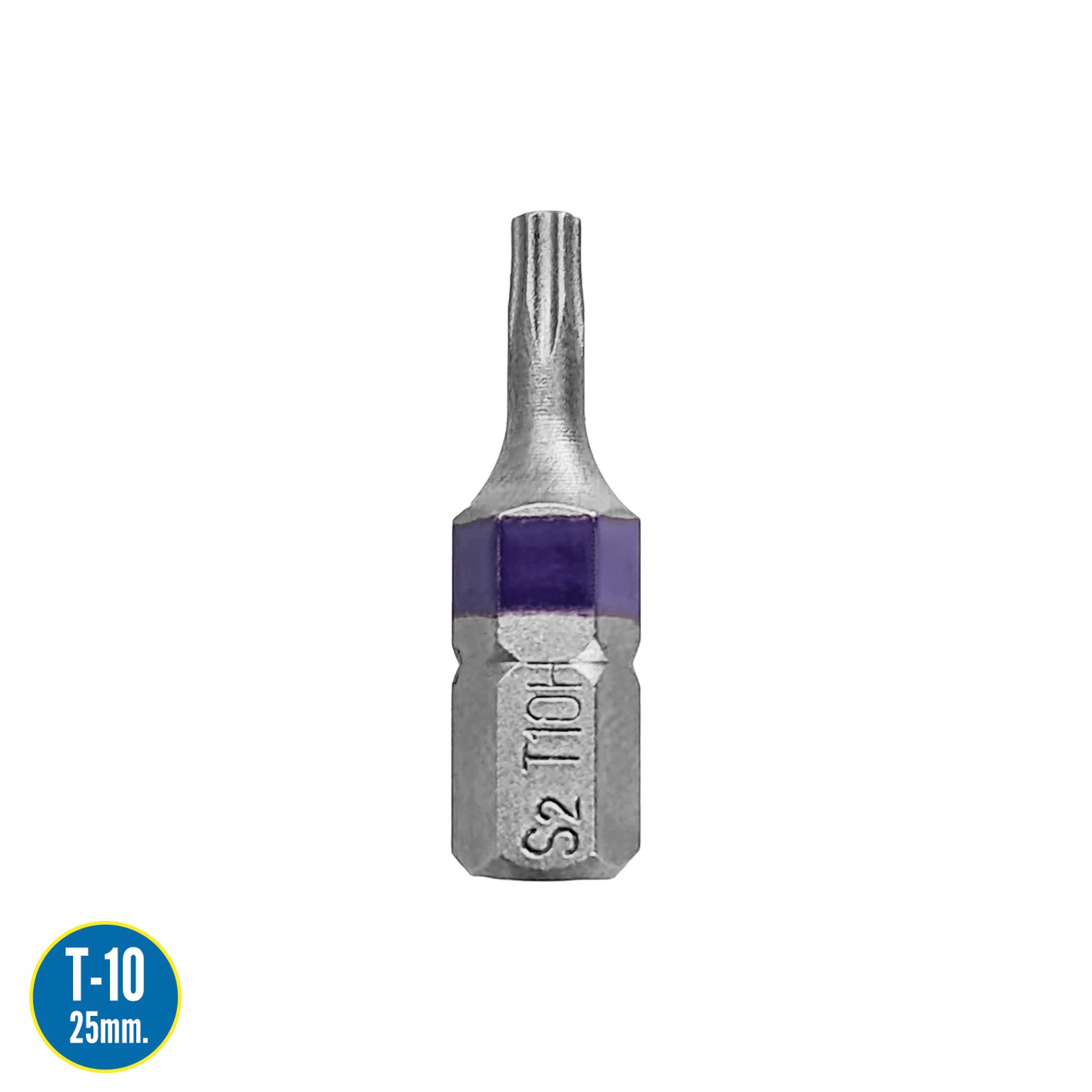 Puntas Destornillador Torx 10 Inviolable (2 Piezas). Acero S2 al Cromo Vanadio. Puntas Hexagonales, Destorpuntas,