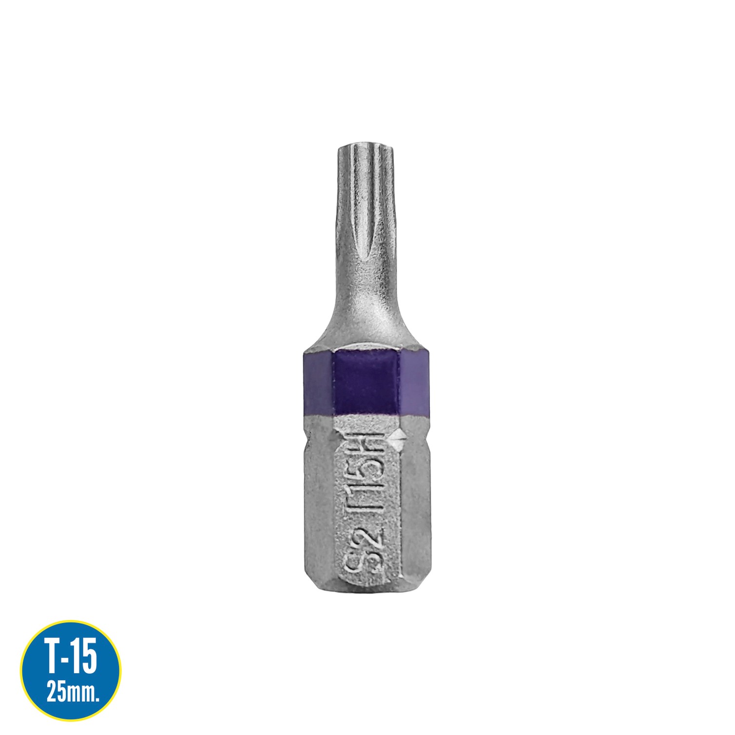 Puntas Destornillador Torx 15 Inviolable (2 Piezas). Acero S2 al Cromo Vanadio. Puntas Hexagonales, Destorpuntas,