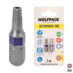 Puntas Destornillador Torx 25 Inviolable (2 Piezas). Acero S2 al Cromo Vanadio. Puntas Hexagonales, Destorpuntas,