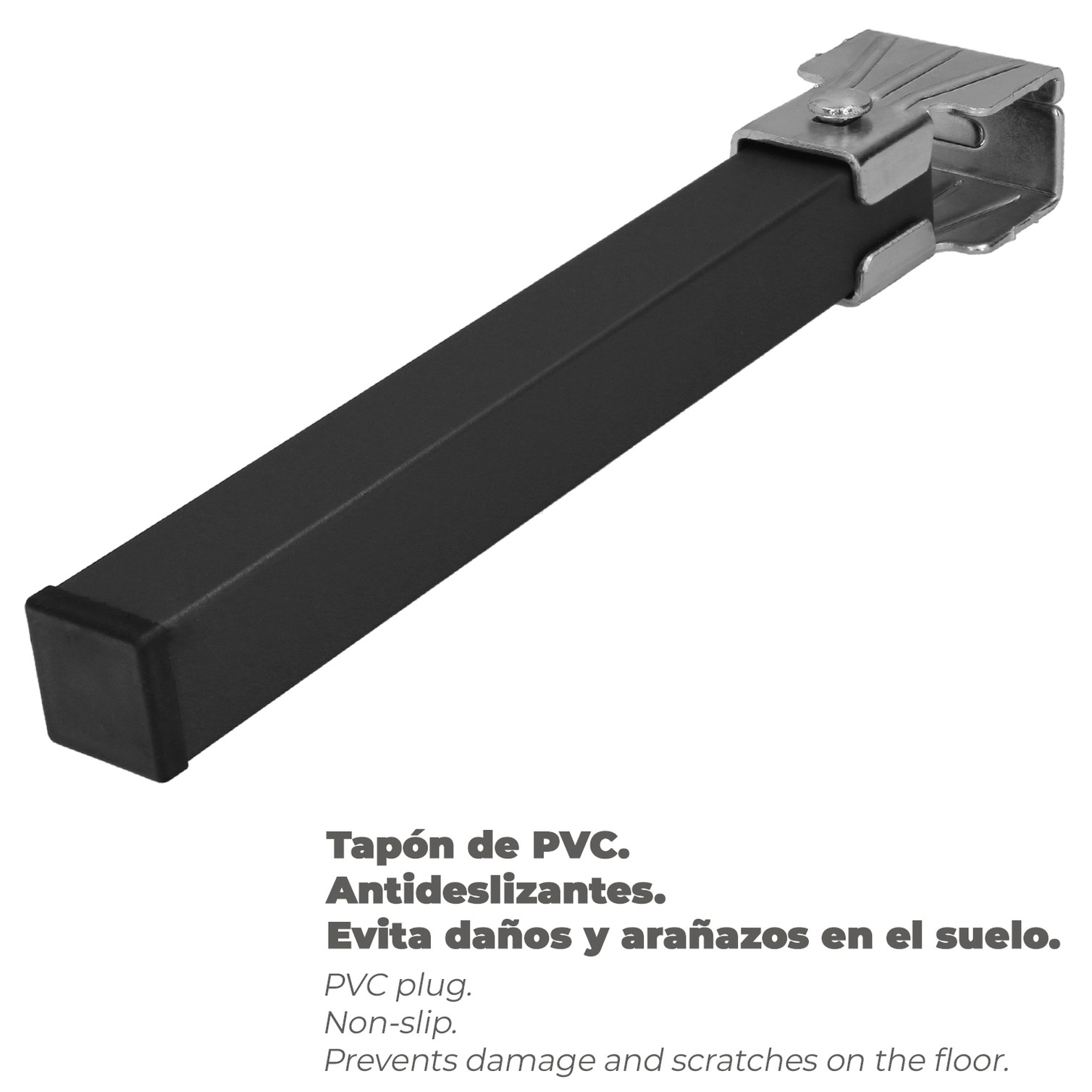 Juego Patas Somier Cuadradas (4 Unidades) Tubo 30x30 mm. Para Somier de 40x30 mm. Altura 25 cm.