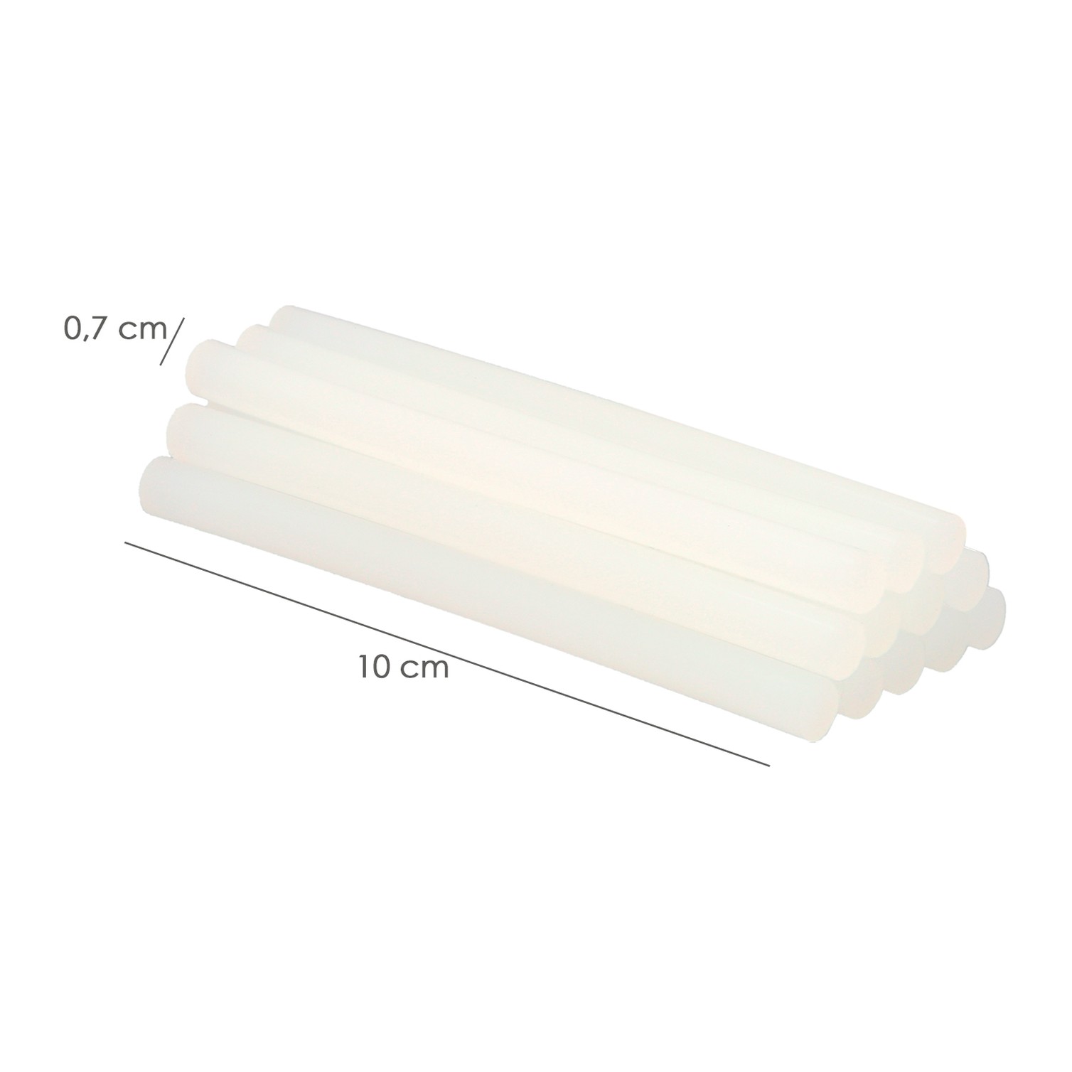 Barras De Pegamento Caliente Ø 7,2 mm. Blister 12 Unidades. Barras Silicona, Pegamento Pistola Termofusible, Silicona Pistola
