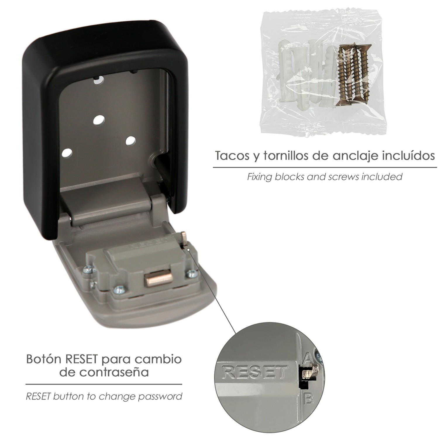 Caja De Seguridad Para Llaves Con Codigo, 4 Digitos. Llaves, De Llaves Pared, De Llaves Codigo03