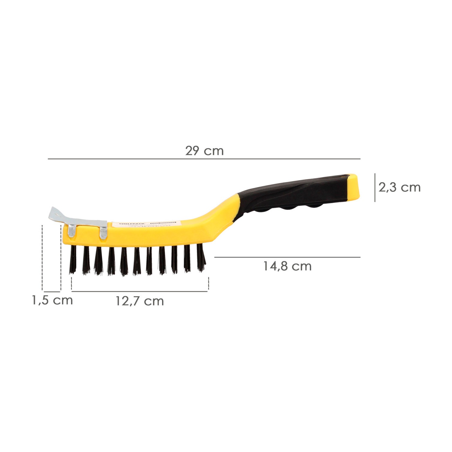 Cepillo Manual Acero Soldador Con Rascador, Mango de plástico, Cepillo Soldaduras, Cepillo Taller