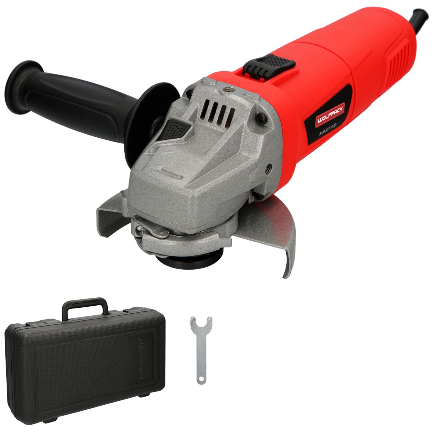 Amoladora Angular 900 Watt. Disco Ø 125 mm. 11.000 R.P.M. Mango 3 Posiciones Eje M14 Protector Disco Ajustable, Anti arranque