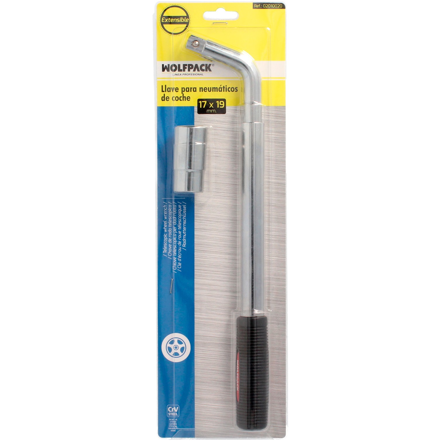 Llave Extensible Para Rueda de Coche 17x19 mm. Llave Cruz, Llave Telescopica Neumaticos,