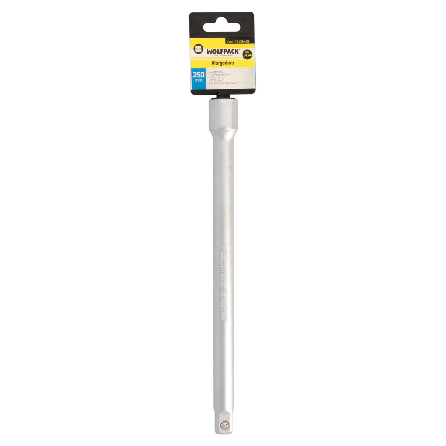 Alargadera Llave De Vaso Cuadradillo 1/2" Longitud 250 mm. Acero Cromo Vanadio