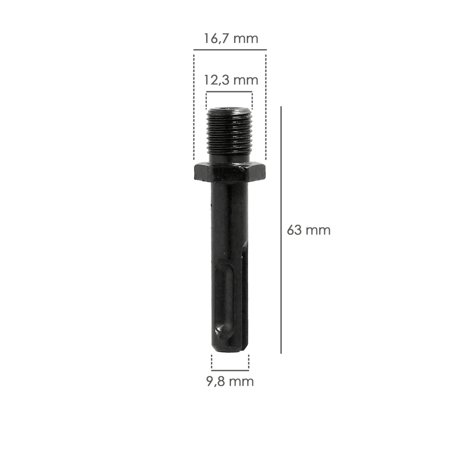 Adaptador Martillo SDS Plus A Portabrocas 1/2" mm.