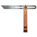 Escuadra Medidora Biselada Con Escala 22 cm. Falsa Escuadra, Escuadra Biselada, Escuadra de Carpintero, Escuadra Combinada