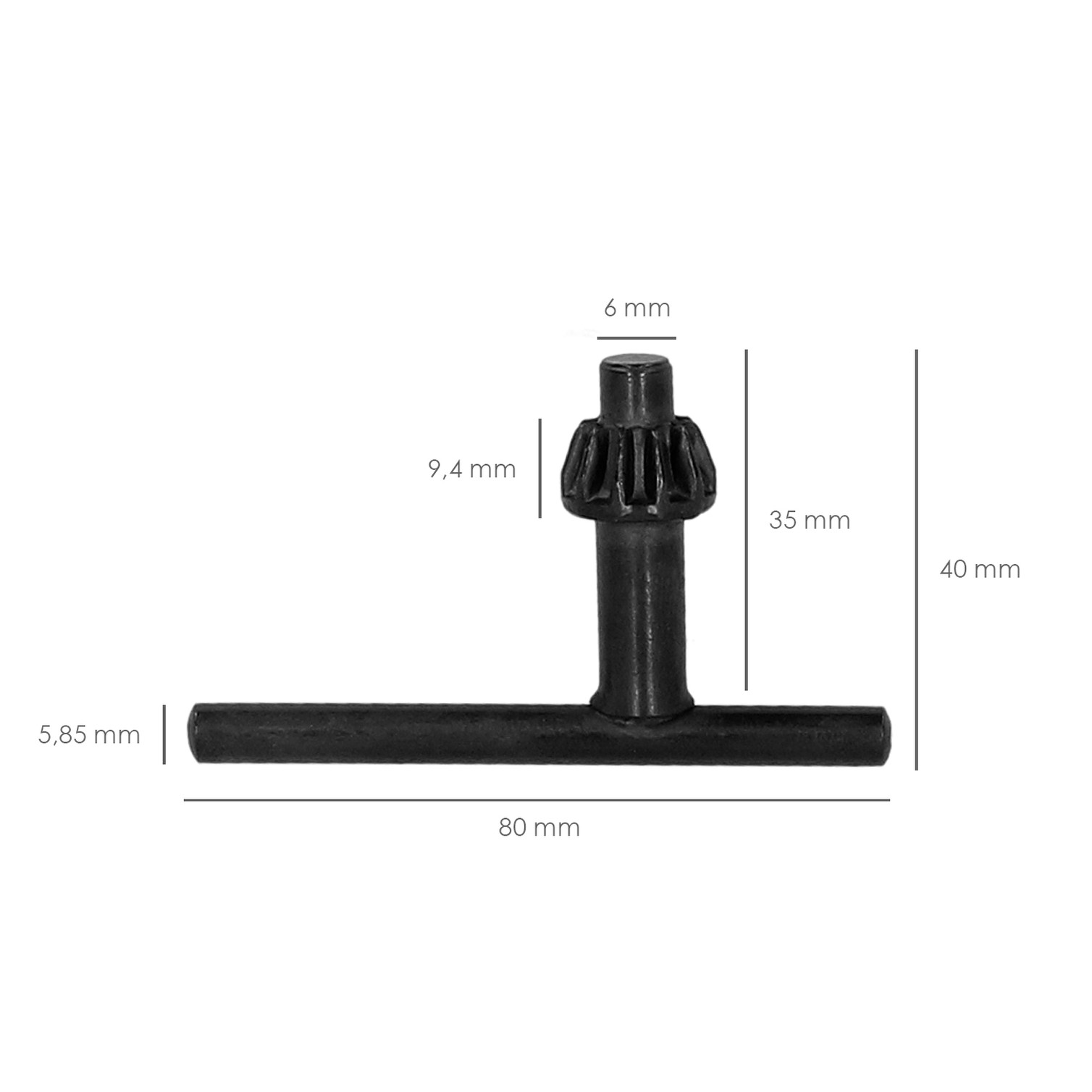 Llave Portabrocas Para Taladro Ø 13 mm. llave De Repuesto Para Taladro Universal, Llave De Mandril