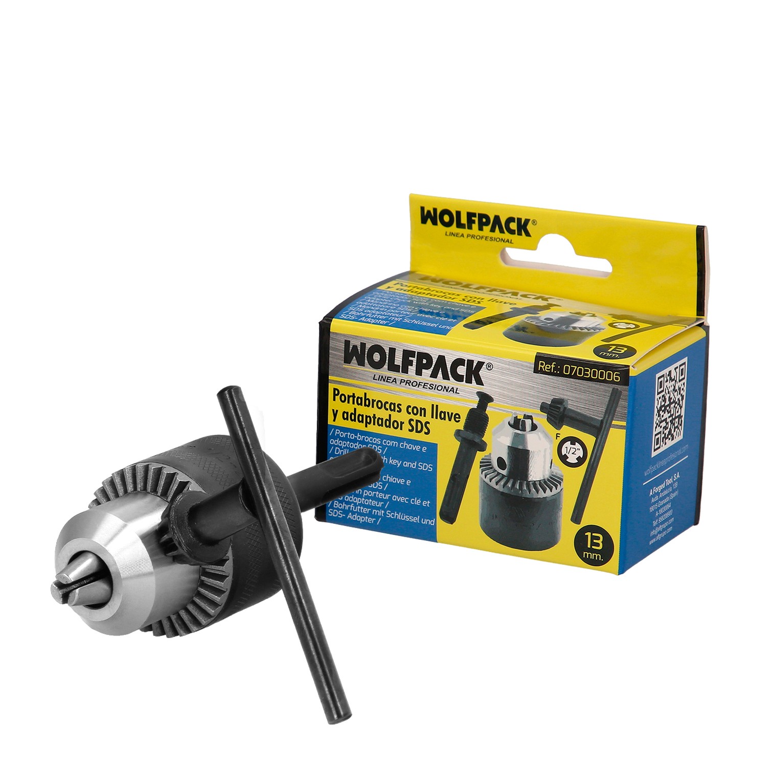 Adaptador Martillo SDS Plus A Portabrocas Ø 13 mm.mm. porta Brocas Con Llave, Adaptador Sds, Sds A Brocas