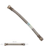 Latiguillo Flexible Reforzado Acero Inoxidable Termo Macho 1/2" - Hembra 1/2" Longitud 300 mm [+3 variaciones de Medida Disponibles]