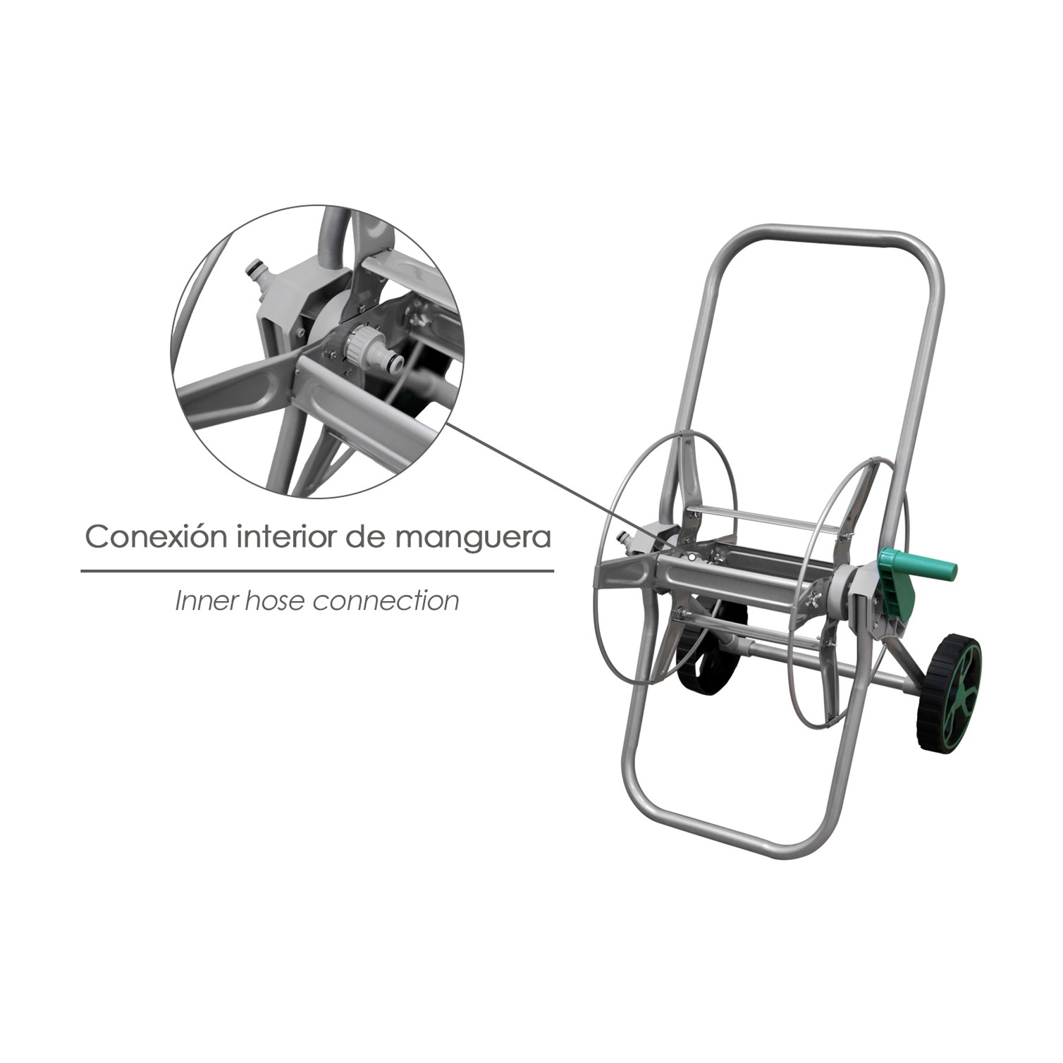 Carro Portamangueras Acero 50 metros