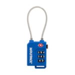 Candado Seguridad Equipaje Tsa 3 Digitos Con Cable Acero. Candado Combinación, Maleta, Viaje, Mochilas, Seguridad