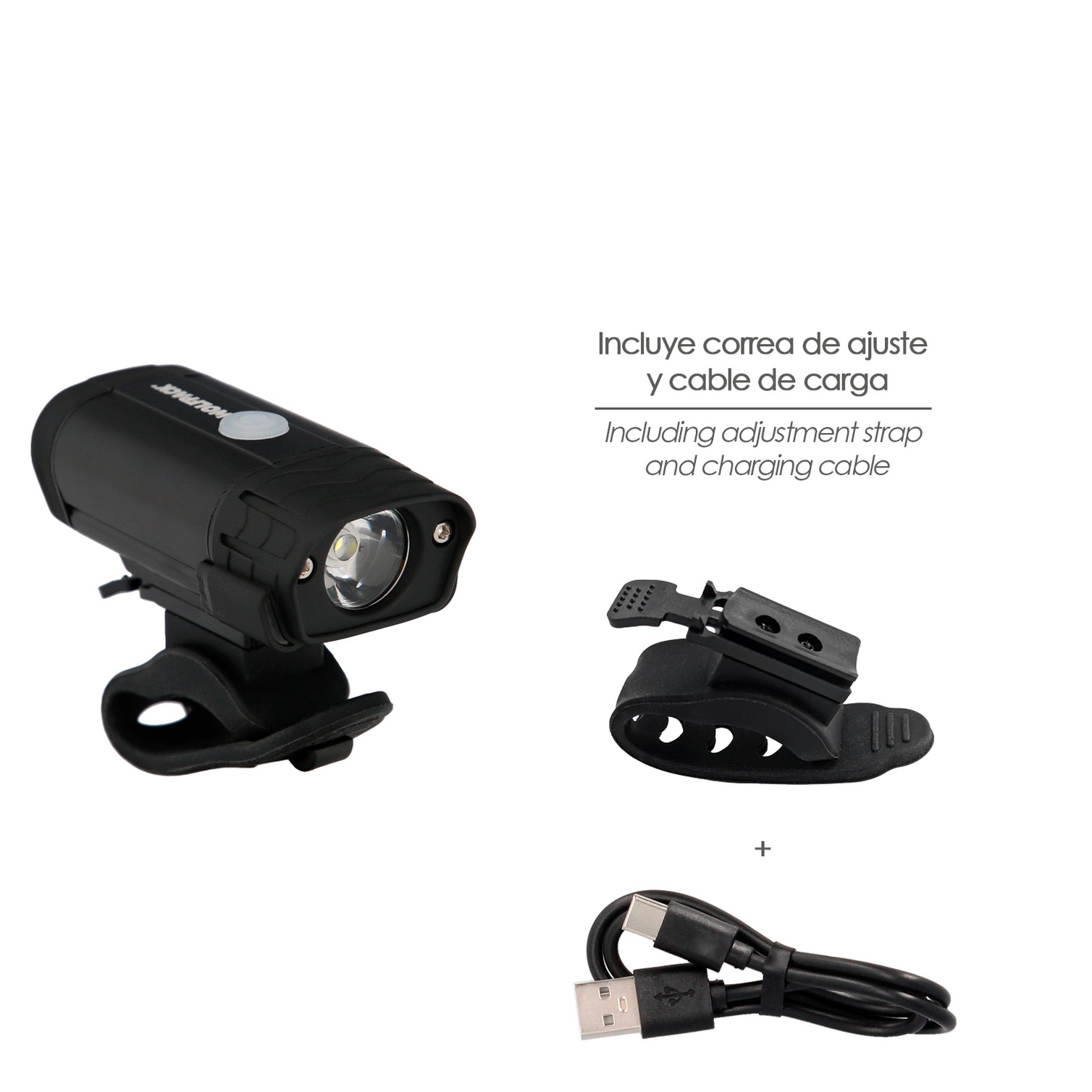 Luz Led Frontal Para Bicicleta / Patinete 400 Lumenes (5 Modos) Bateria Recargable USB