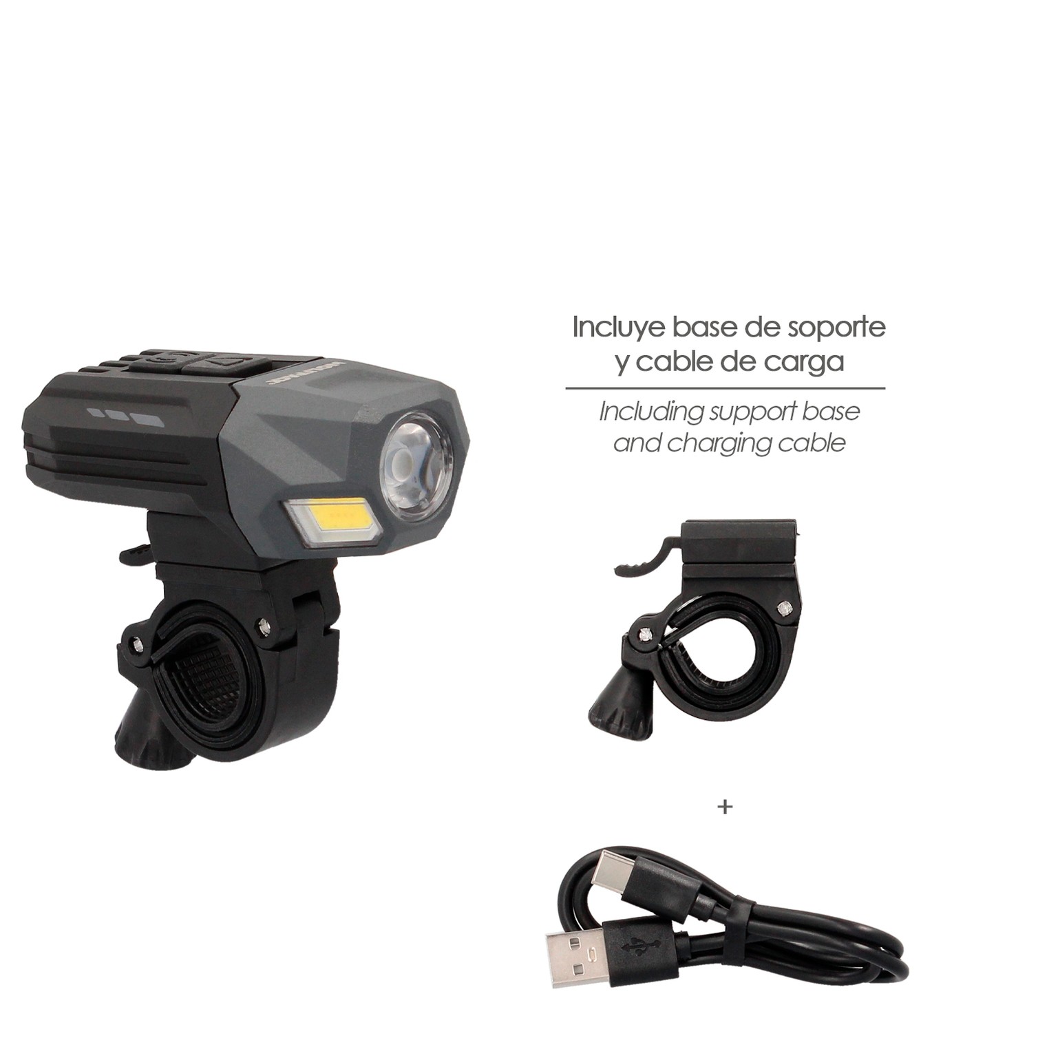 Luz Led Frontal Para Bicicleta / Patinete 800 Lumenes (7 Modos) Bateria Recargable USB