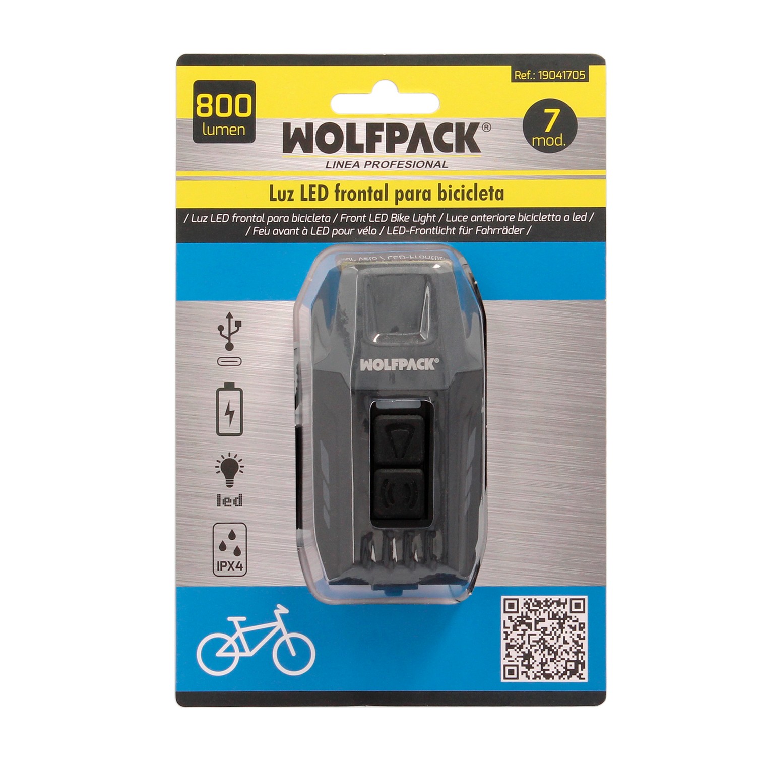 Luz Led Frontal Para Bicicleta / Patinete 800 Lumenes (7 Modos) Bateria Recargable USB