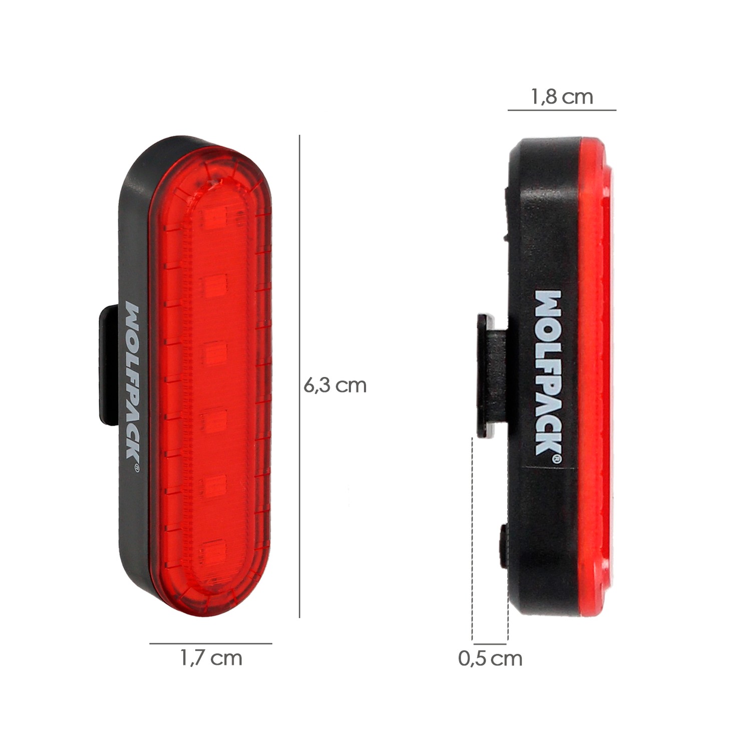 Luz Led Trasera Para Bicicleta / Patinete 100 Lumenes (4 Modos) Bateria Recargable USB