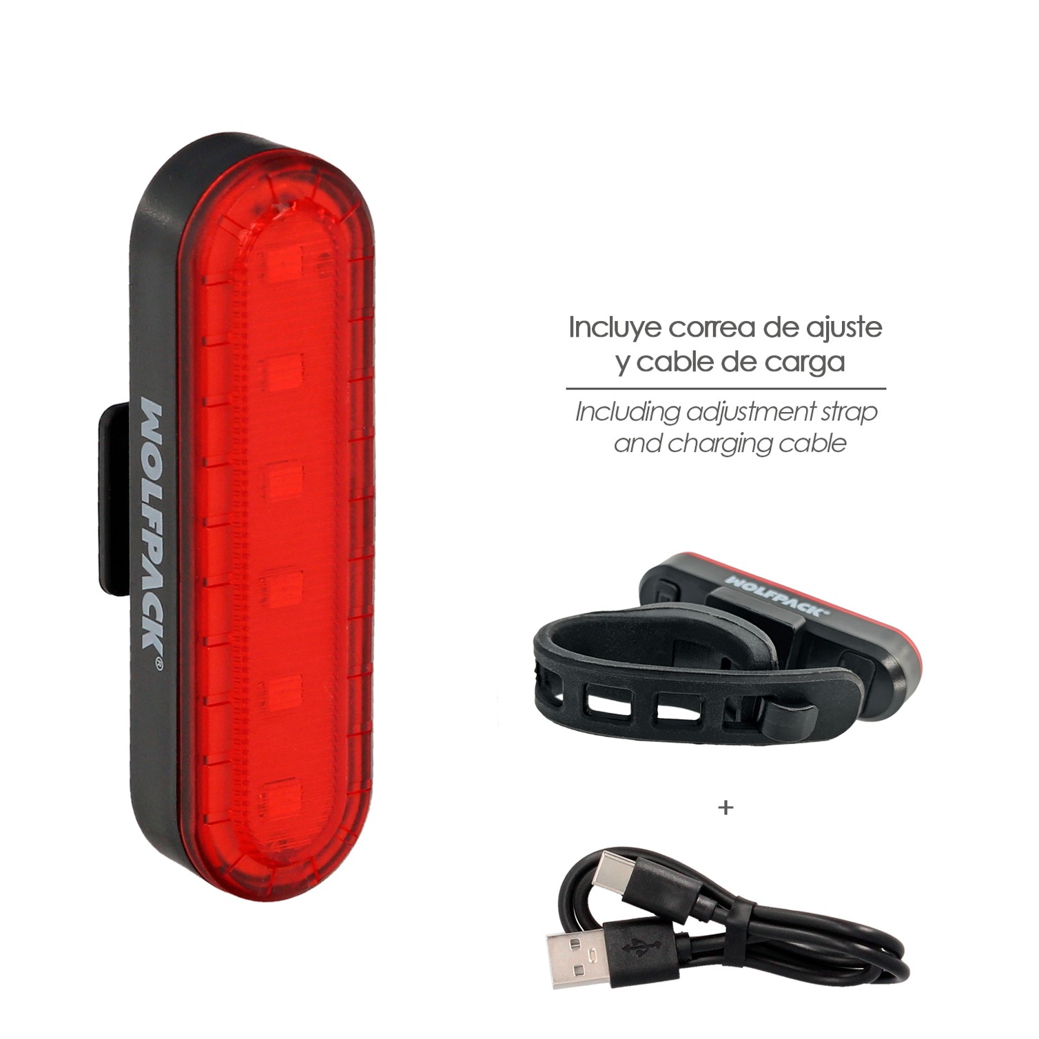 Luz Led Trasera Para Bicicleta / Patinete 100 Lumenes (4 Modos) Bateria Recargable USB