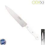 Cuchillo Husky Verduras 15 cm. Hoja Acero Inoxidable, Cuchillo Verduras, Cuchillo Cortar Verduras Mango Ergonomico Blanco
