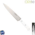 Cuchillo Husky Verduras 17 cm. Hoja Acero Inoxidable, Cuchillo Verduras, Cuchillo Cortar Verduras Mango Ergonomico Blanco