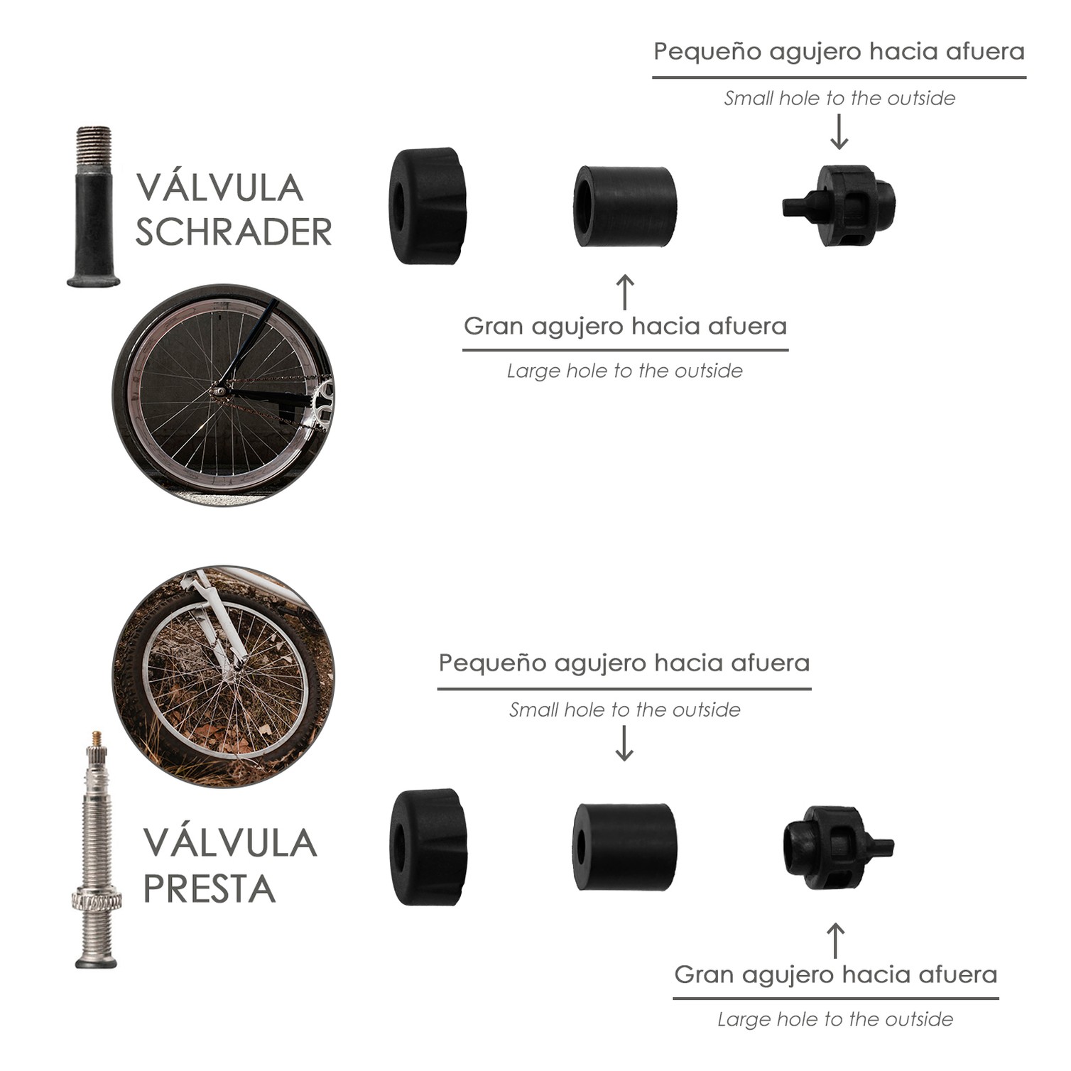 Bomba Para Bicicletas, Inflador Para Bicicleta, Bomba Patinete. Valvulas Schrader, Dunlop y Presta 8 Bares, Con soporte Bici