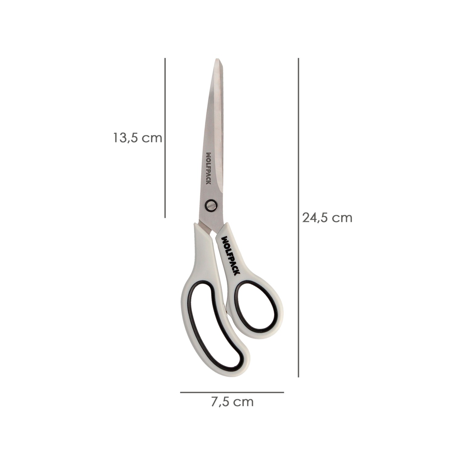 Tijeras Multiuso Acero Inoxidable 9,5" / 240 mm. Hojas Acero Inoxidable, Mango Comodo y Suave