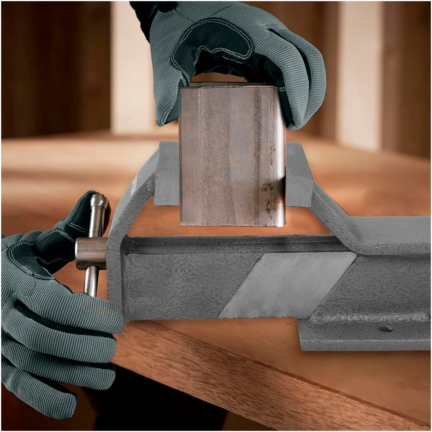 Tornillo Banco Acero 150 mm. Banco De Mesa, Tornillo Sujeción, Abrazadera De Banco