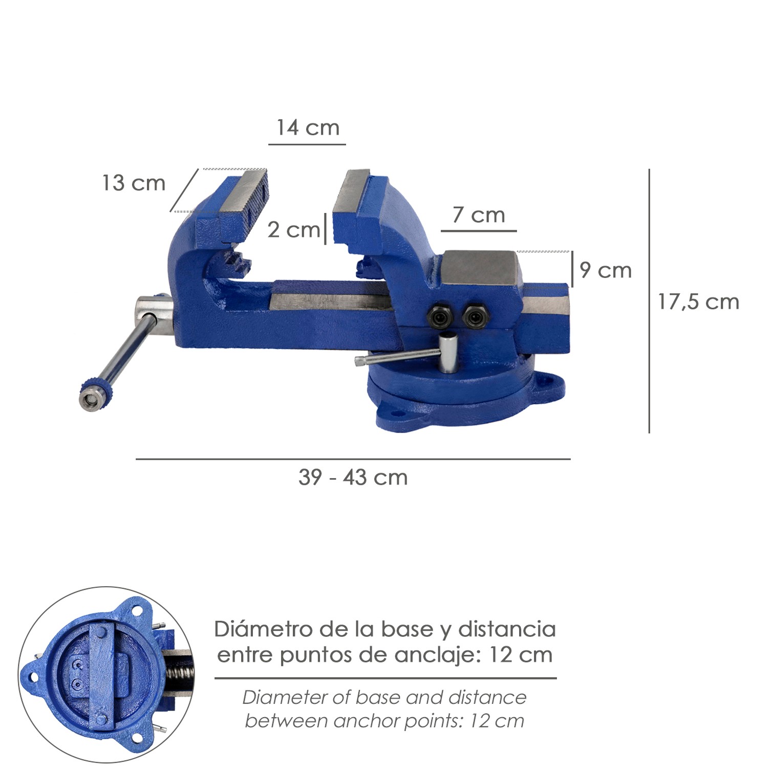 Tornillo Banco Giratorio Heavy Duty 130 mm Banco De Mesa Giratorio, Tornillo Sujeción, Abrazadera De Banco, Tornillo Banco Tubos