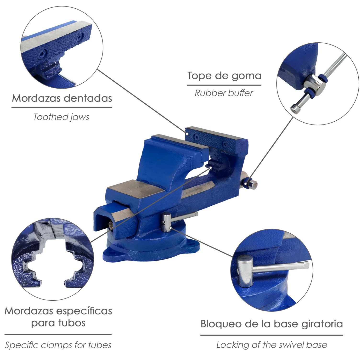 Tornillo Banco Giratorio Heavy Duty 130 mm Banco De Mesa Giratorio, Tornillo Sujeción, Abrazadera De Banco, Tornillo Banco Tubos