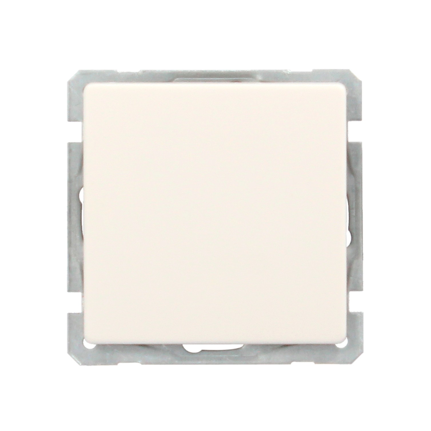 Interruptor Conmutador Cruzado (Mecanismo) Interruptor Pared, Bastidor Metalico, Interruptor Luz, Pulsador. Color Blanco