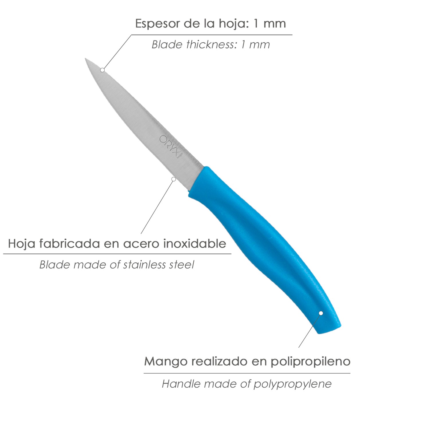 Cuchillo Nuuk Mondador Hoja Acero Inoxidable 9 cm. Azul (1 Unidad)