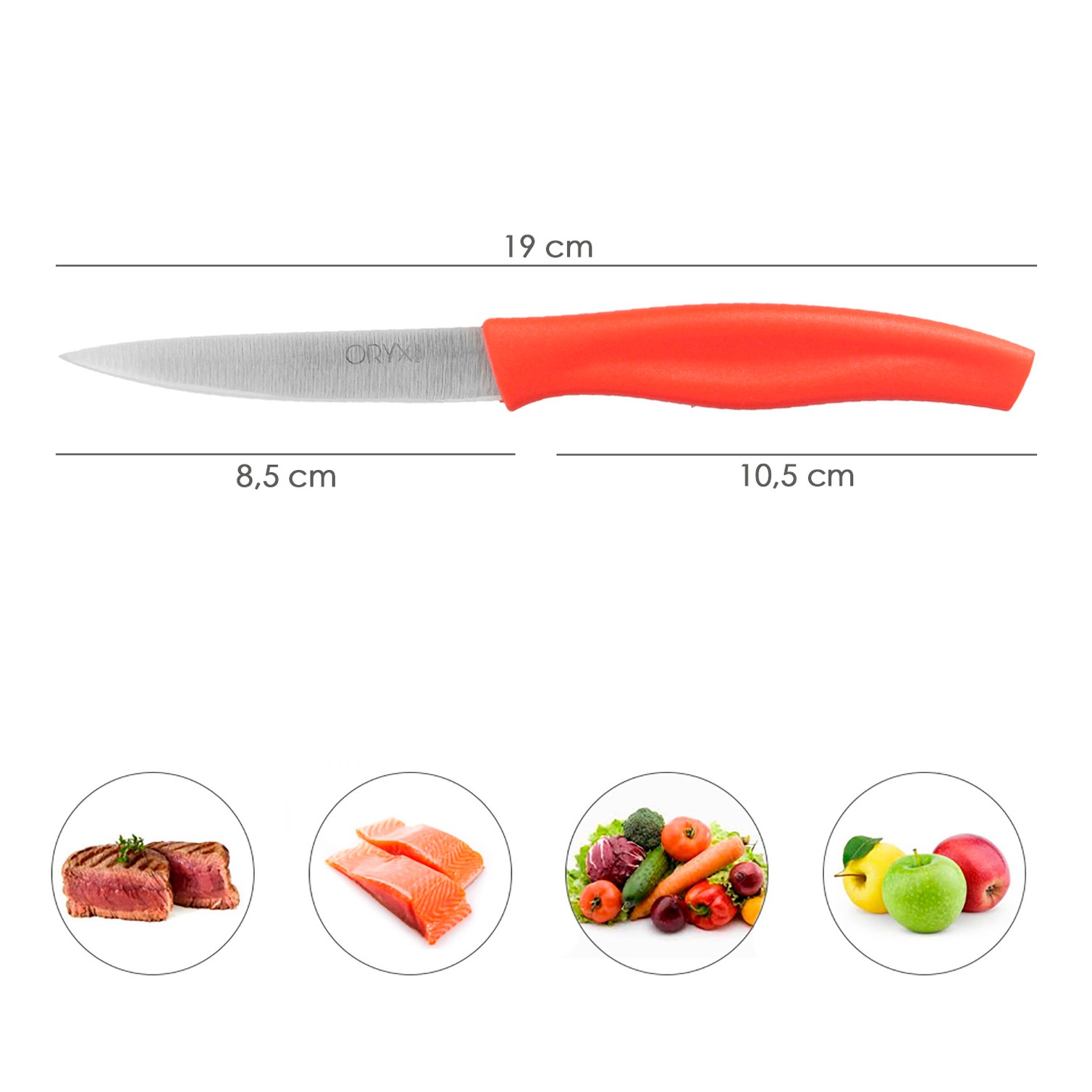 Cuchillo Nuuk Mondador Hoja Acero Inoxidable 9 cm. Rojo (1 Unidad)