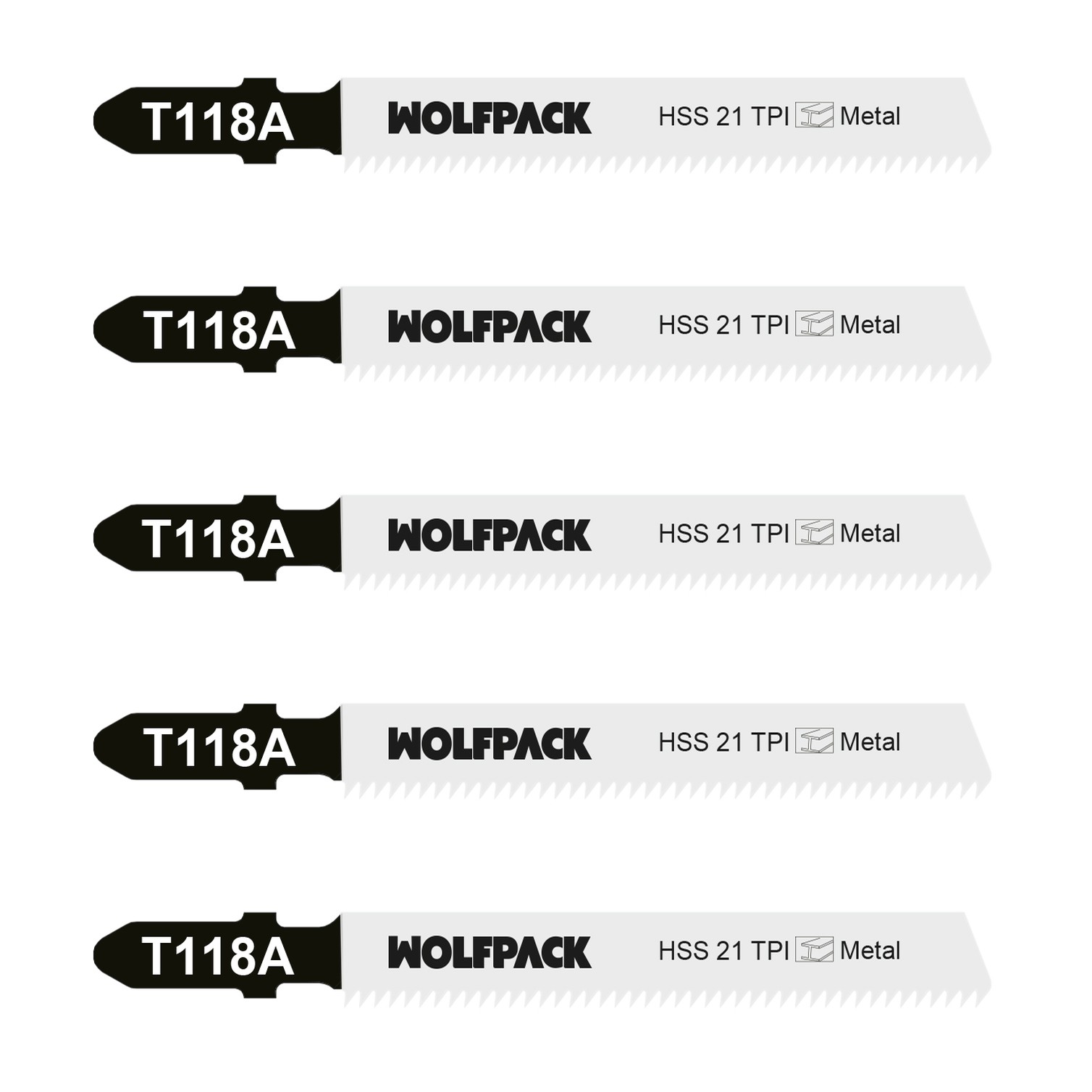 Hoja Sierra Calar Metal Fino 5 Piezas HSS 21 TPI