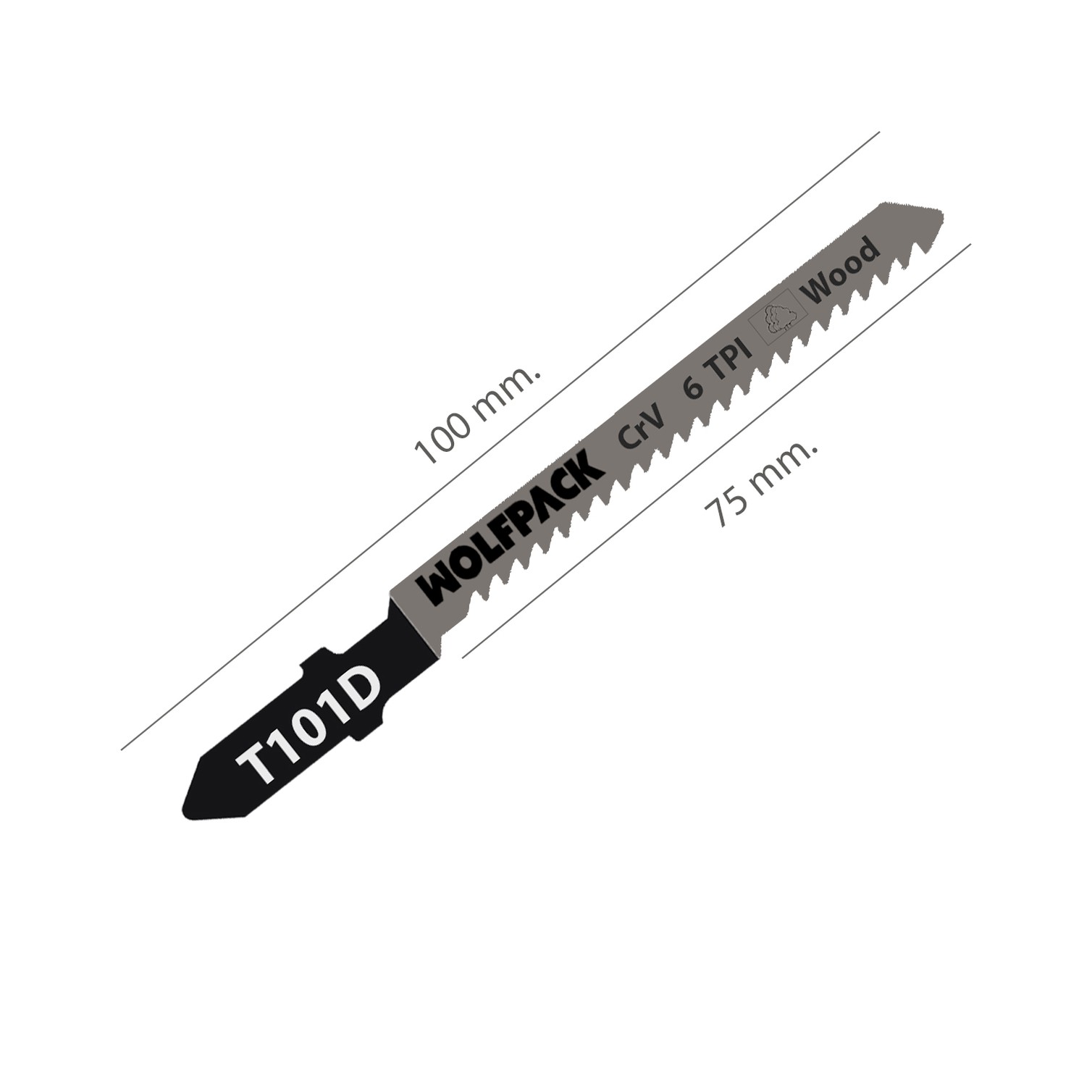 Hojas Sierra Calar Para Contrachapado Corte Grueso 5 Piezas. Hoja Cromo Vanadio 58. Vastago T Universal