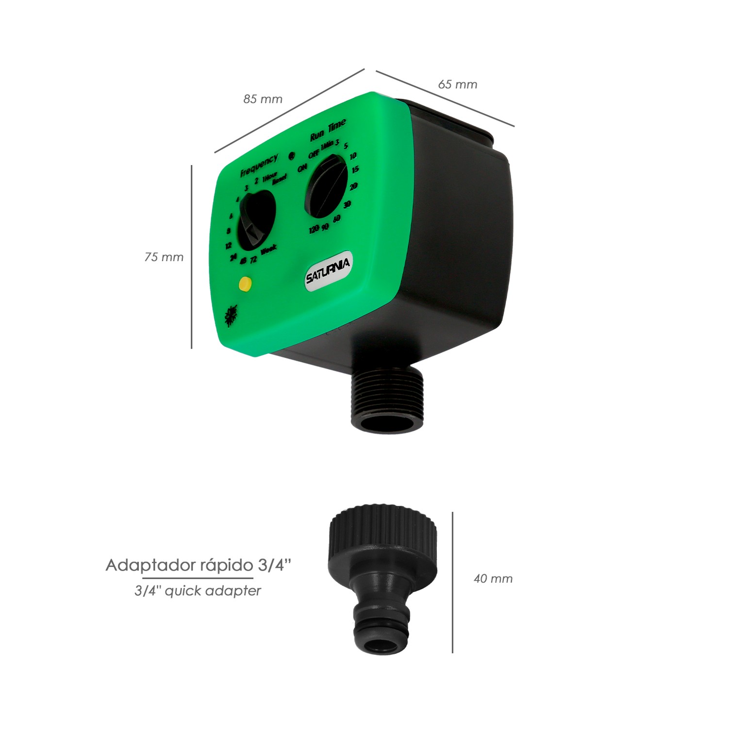Programador Riego Analogico / Mecanico De Grifo Con 1 Salida 3/4"