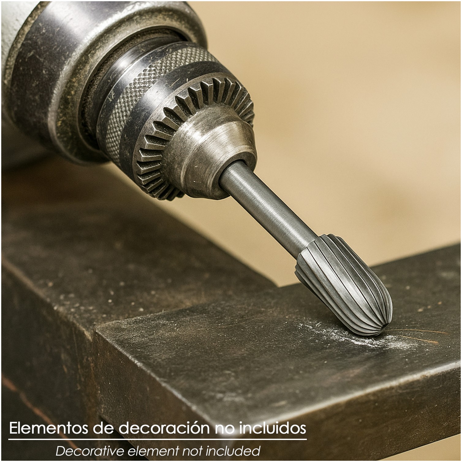 Fresa Rotativa Para Metal Cilíndrica Curva Ø 12 mm. Para Taladro / Fresadora
