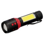 Linterna LED De Mano Mini Aluminio Recargable USB (1.200 mah) 500 Lumenes 5 Watt. Con Función Zoom y Clip Sujeción