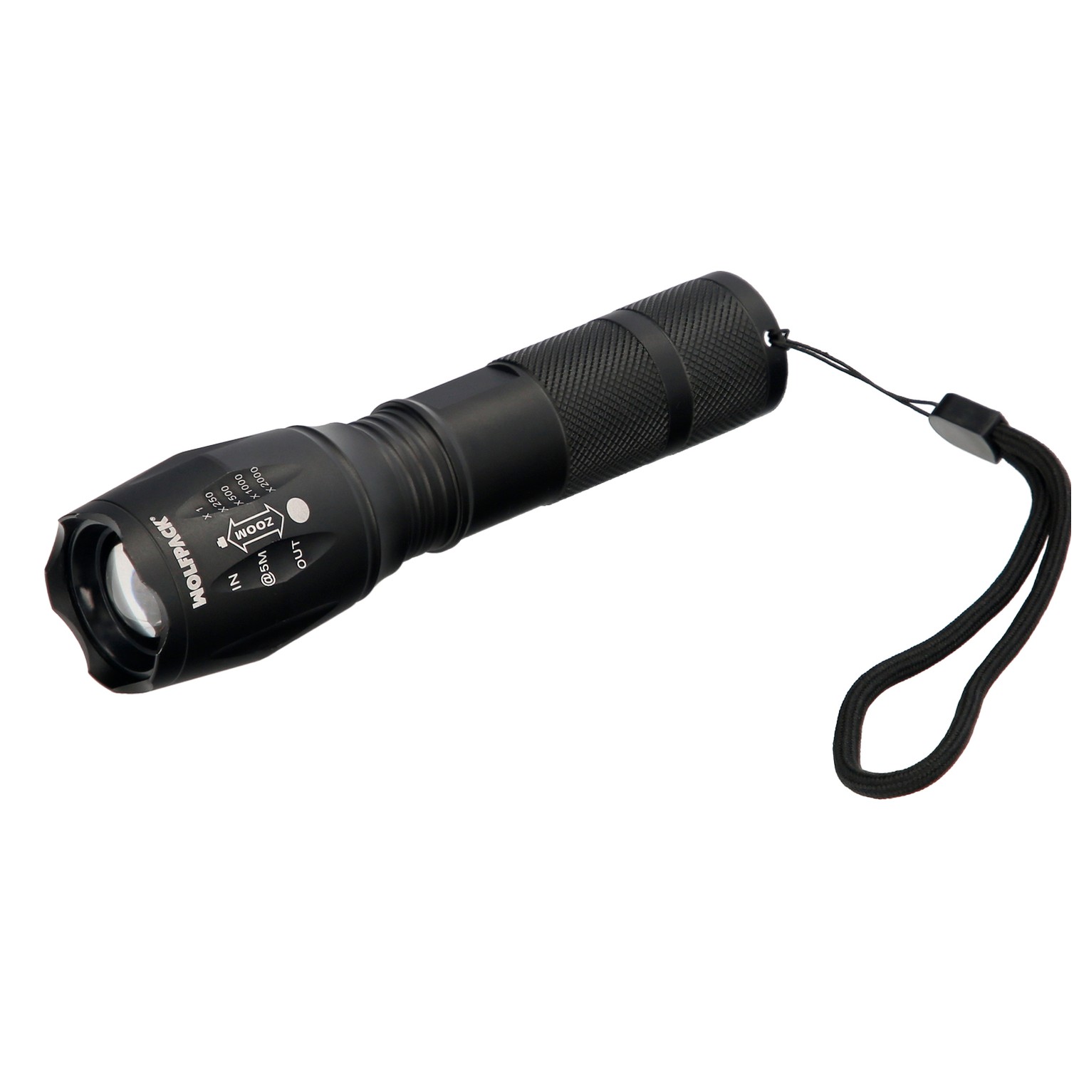 Linterna LED De Mano Aluminio A Pilas (3 AAA) 300 Lumenes 5 Watt. Con Zoom