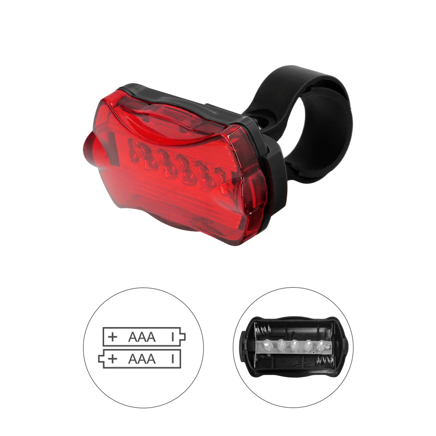 Kit Luces Led Delantera y Trasera Para Bicicleta / Patinete. Funcionamiento a Pilas.