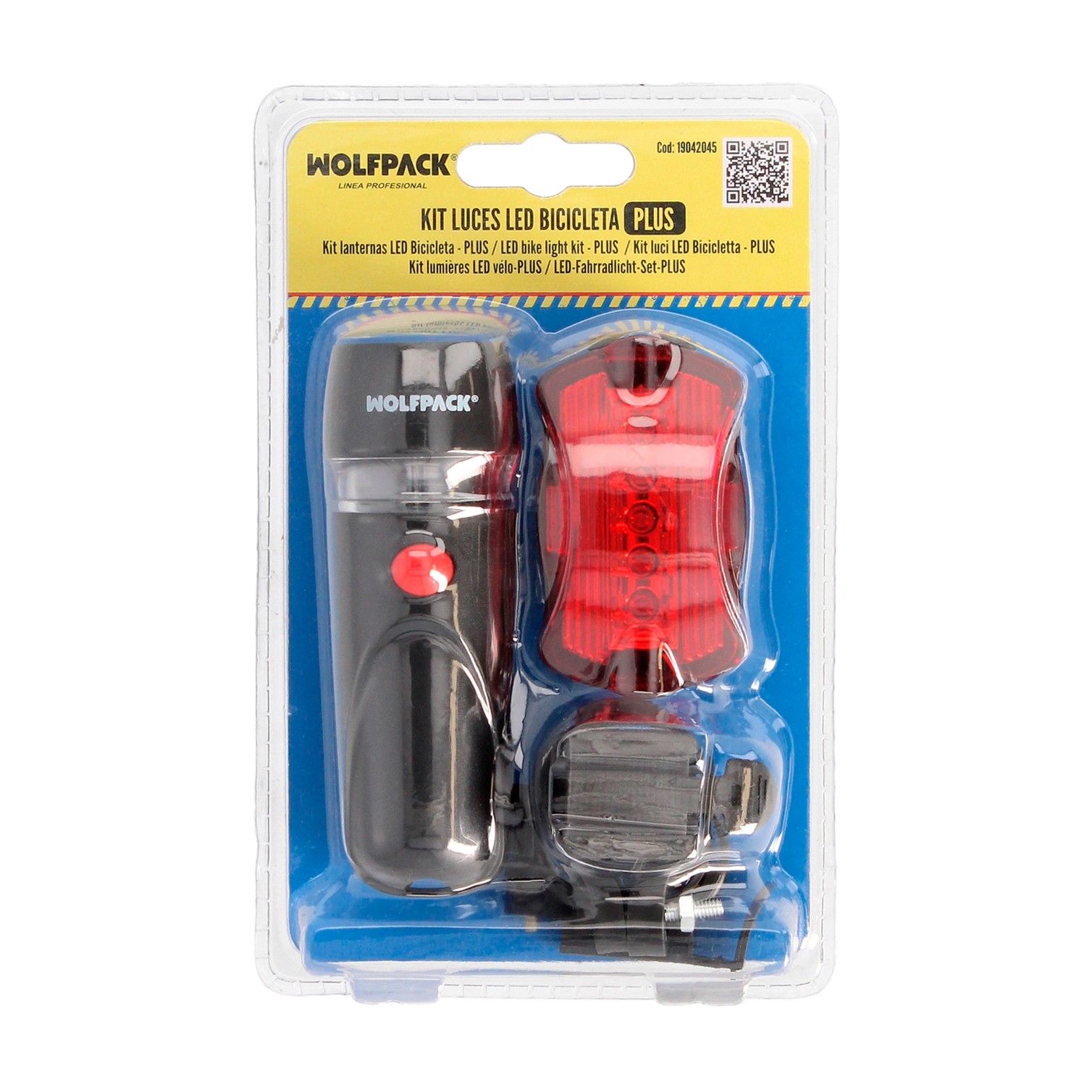 Kit Luces Led Delantera y Trasera Para Bicicleta / Patinete. Funcionamiento a Pilas.