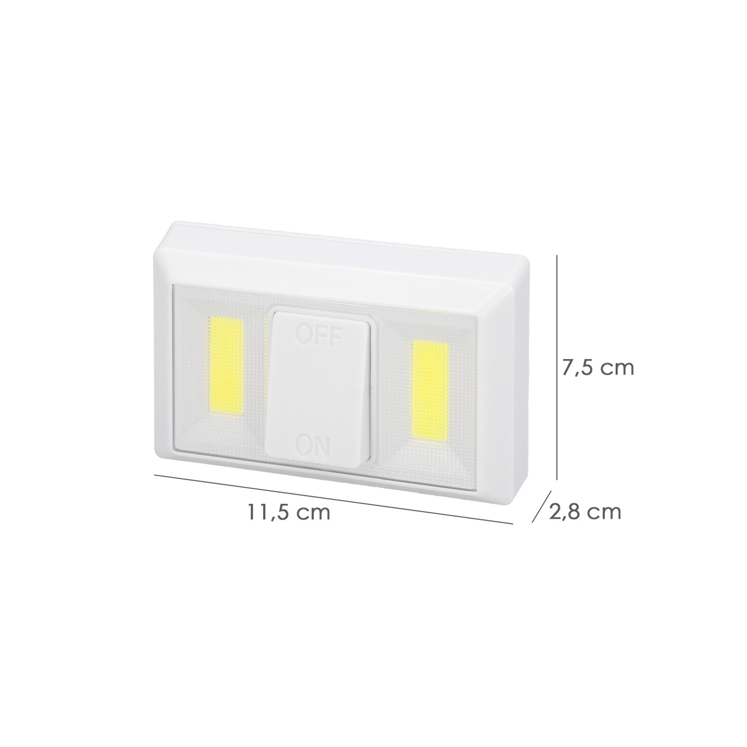 Linterna / Luces Led Para Pared / Armario A pilas (4 AAA) 250 Lumenes (Fijación Mediante Pegatina, Iman o Tornillos)