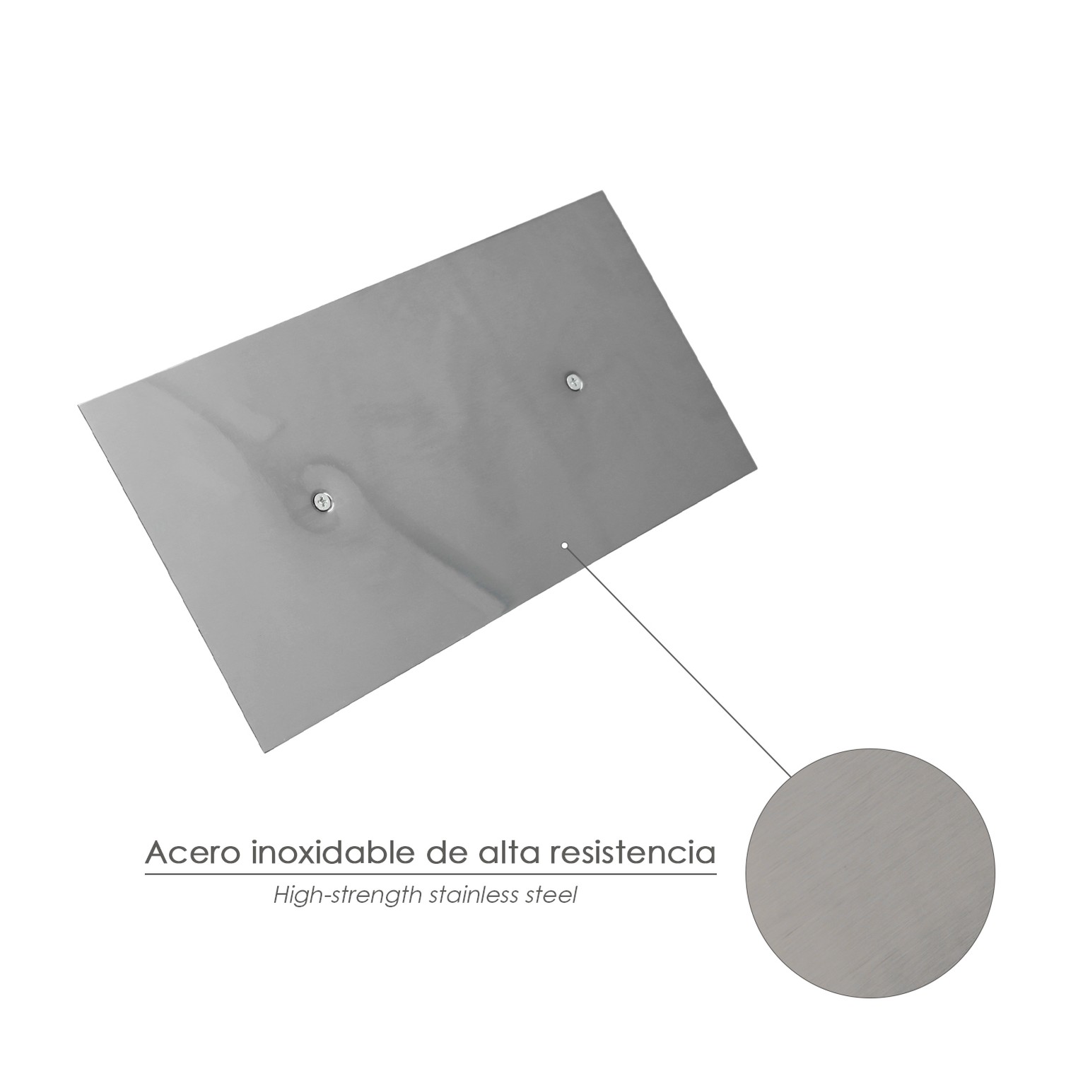 Llana Profesional Acero Inoxidable Mango Polipropileno Acabado Liso 300x150mm.